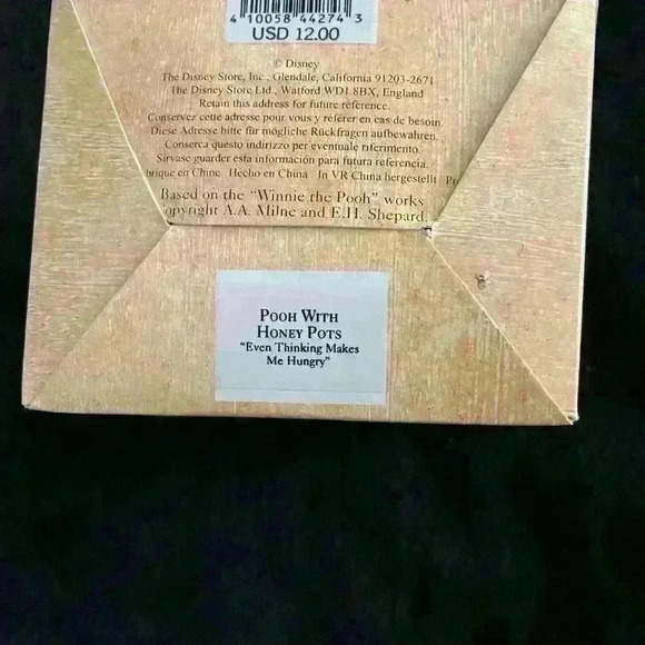 Vintage Disney’s Simply Pooh figurine. Pooh with honeypots. Never used in box - Picture 2 of 7